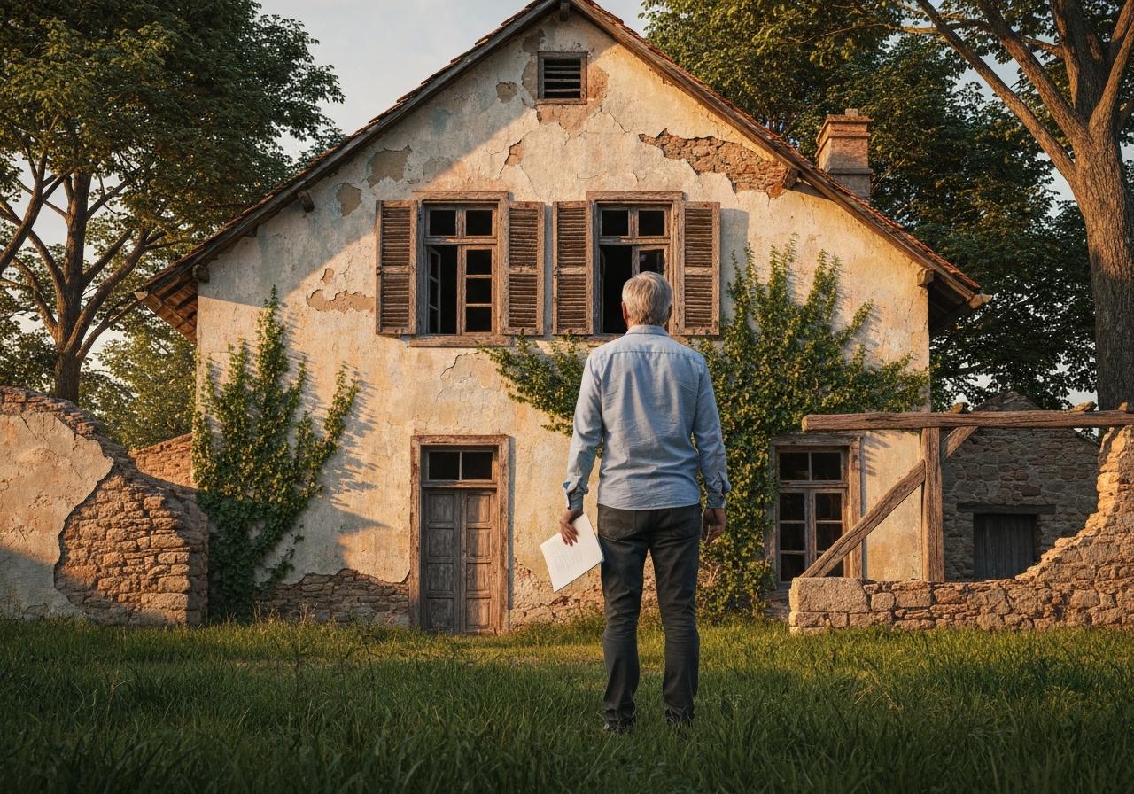 maison abandonnée à vendre