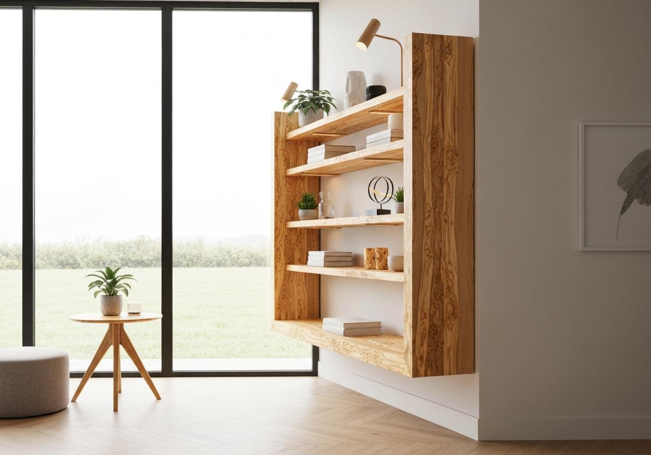 Galerie de cadres variés sur mur blanc salon moderne
