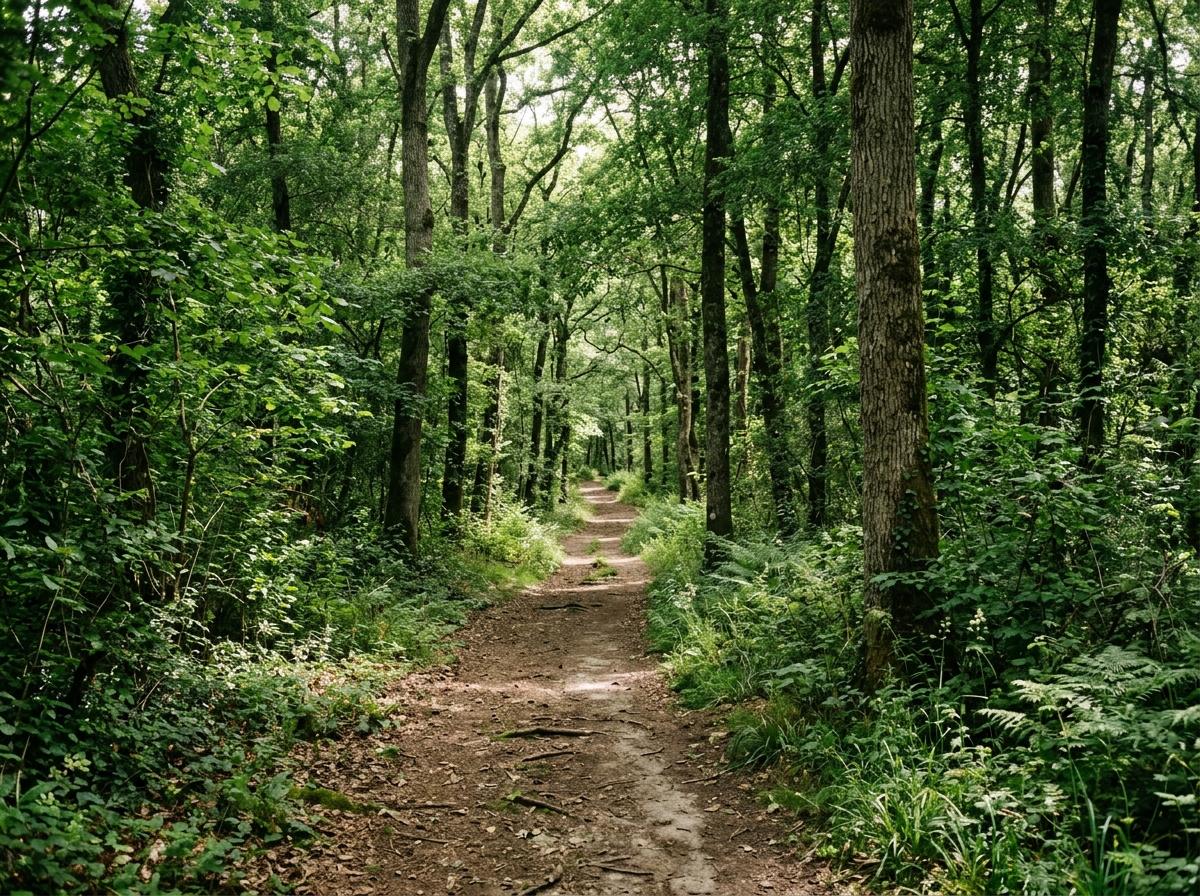 Forêt du Bourgailh Pessac sentier verdoyant