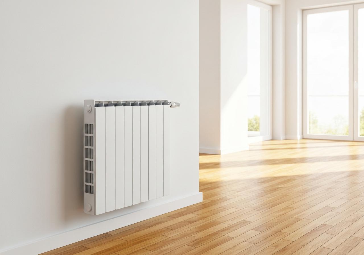Radiateur électrique à inertie sèche en céramique fixé au mur