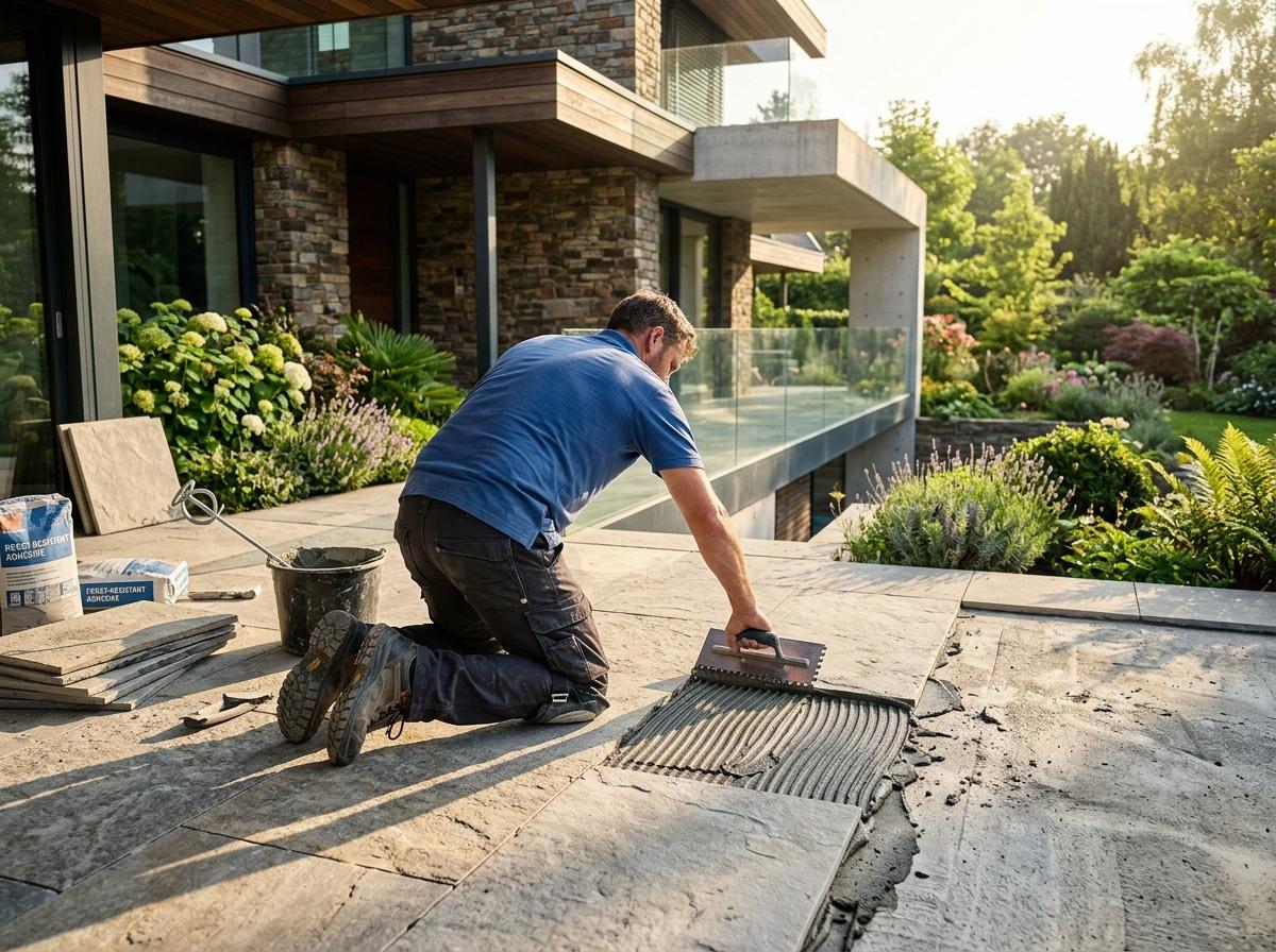 Quelle colle pour carrelage extérieur résistante au gel et aux intempéries ?