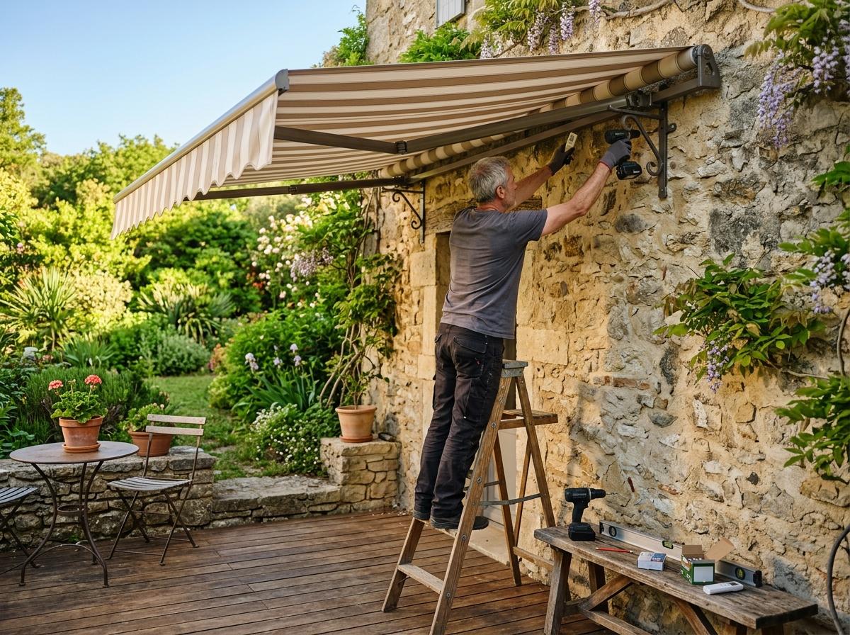 Comment installer un store banne sur une terrasse sans pergola