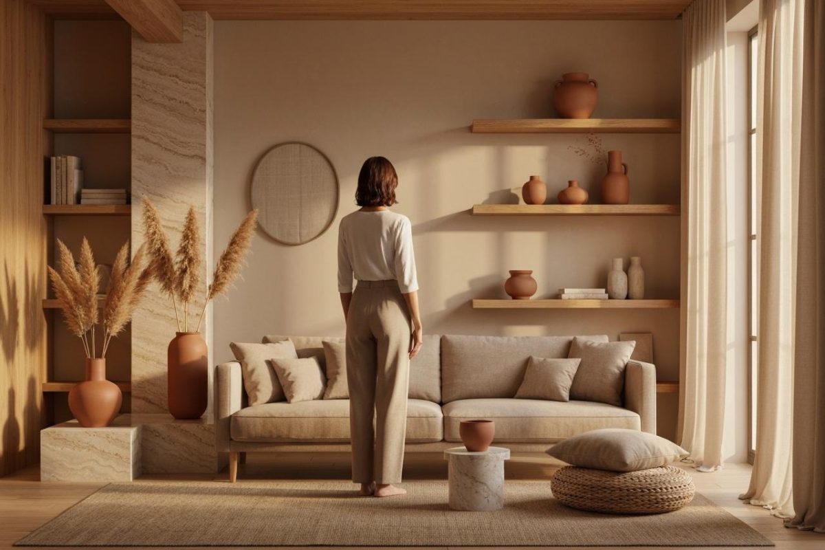décoration salon beige