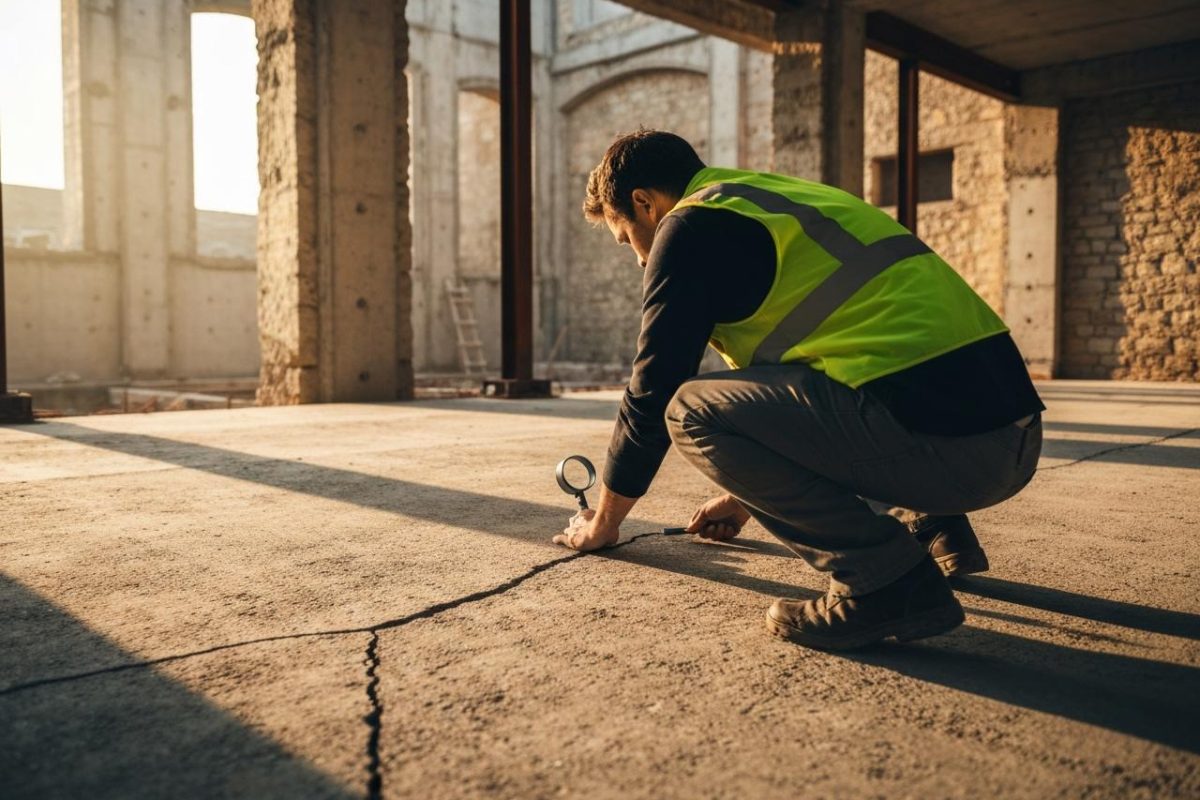 Comment détecter une fissure dans une dalle de béton avant rénovation
